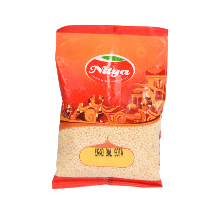 Front view of Nitya 2kg Urad Dal Gota pack - bulk whole skinless urad for large-batch batters