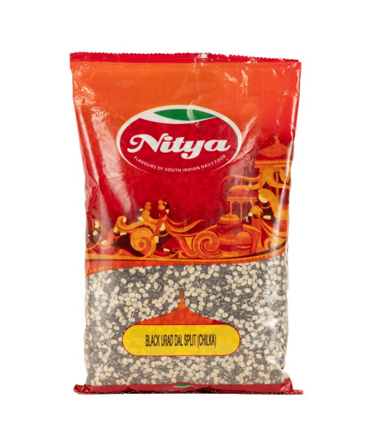 Nitya 1kg pack of split black gram - premium chilka urad dal for authentic black dal recipes