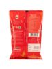 Back view of Nitya masoor dal 500g - purity standards and nutritional info for red lentils