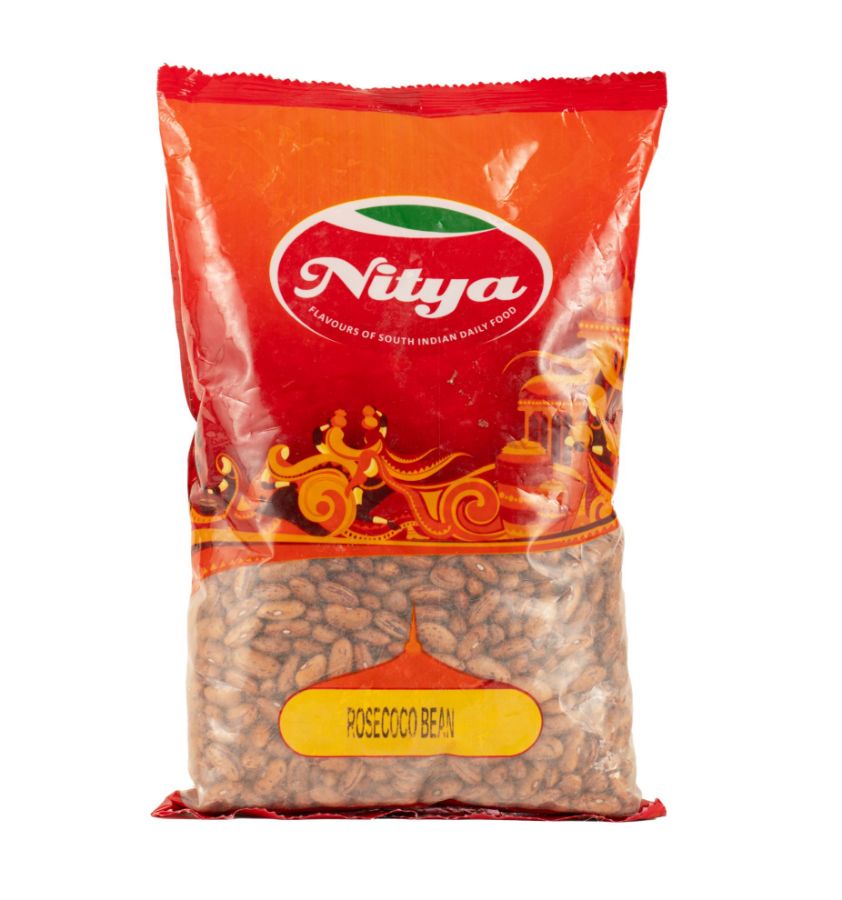 Front view of Nitya 2kg Rose Coco Beans pack - bulk speckled beans for family meals