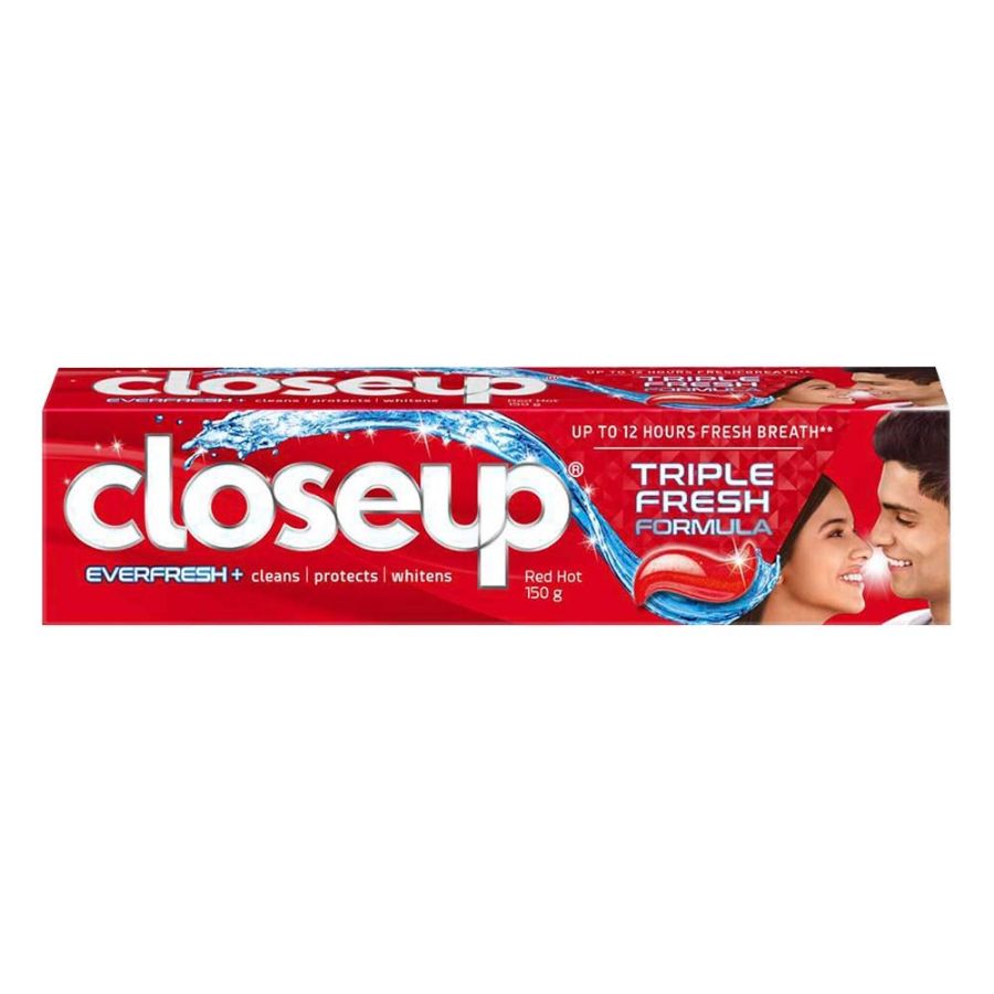 Front view of Closeup Red Hot Gel Toothpaste 150g - everfresh red hot gel toothpaste